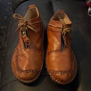 Mens European leather shoes